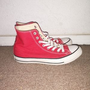 Converse All Star Red Hi-Top Mens US size 8 Womens US size 10